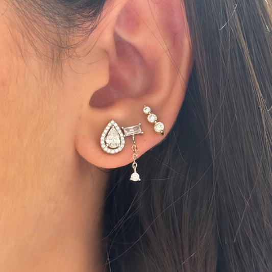 Teardrop Halo Stud
