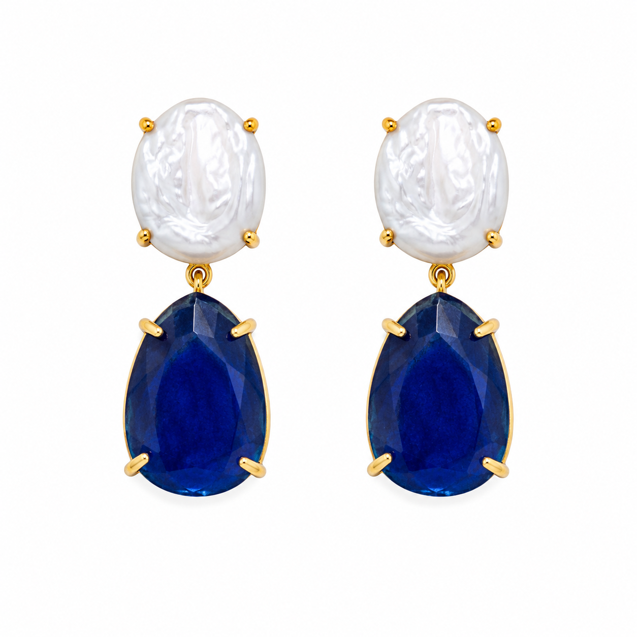 Pearl with Stone Earrings