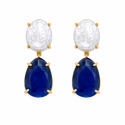 Pearl with Stone Earrings