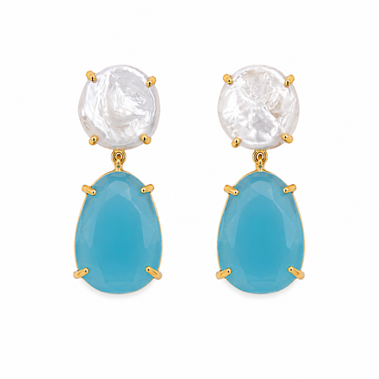 Pearl with Stone Earrings