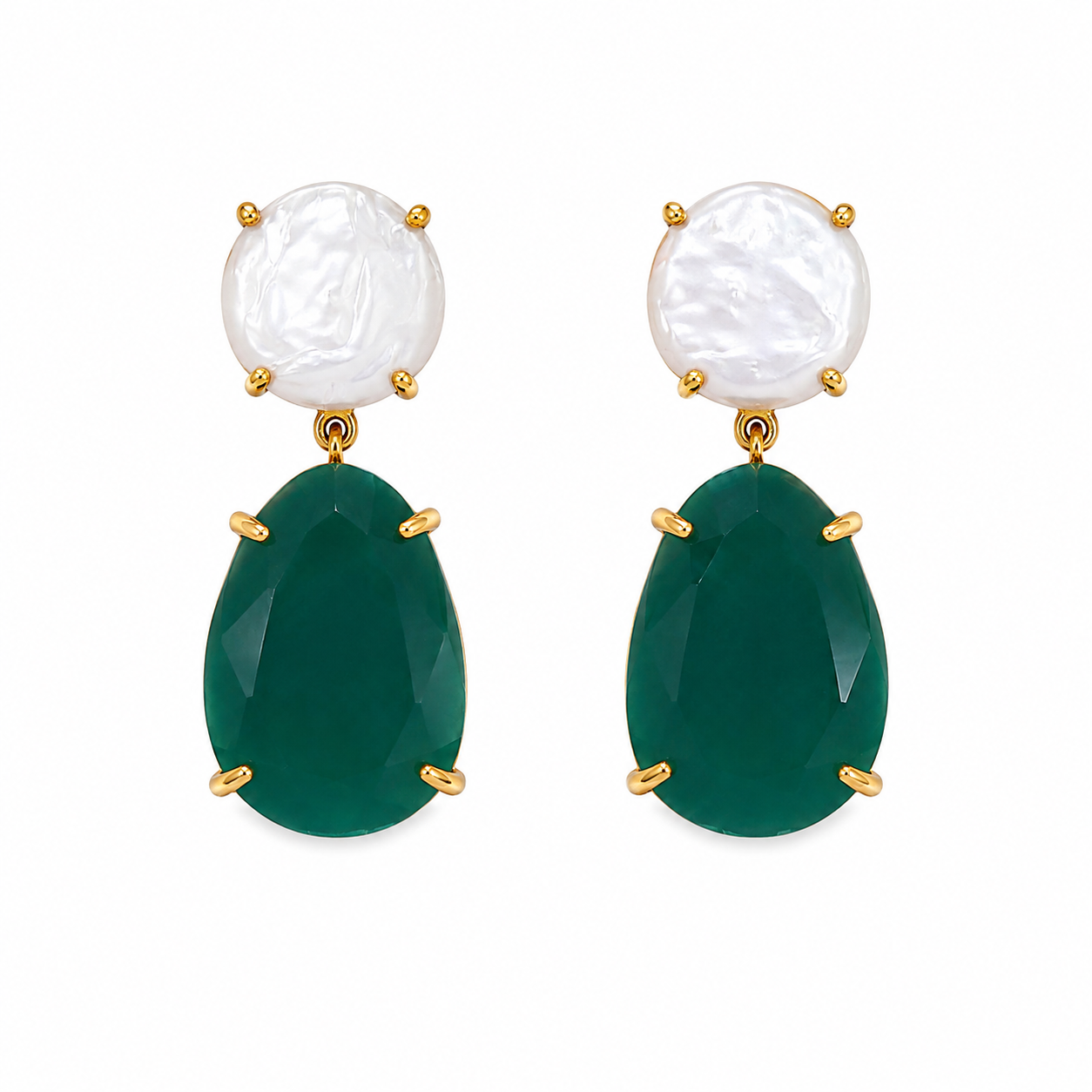 Pearl with Stone Earrings