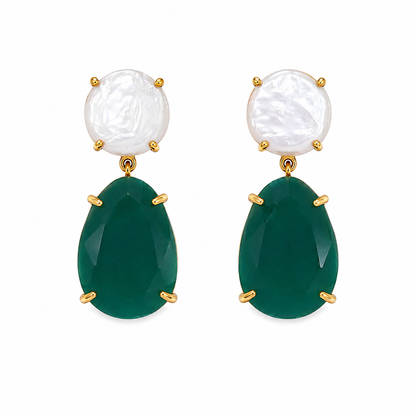 Pearl with Stone Earrings