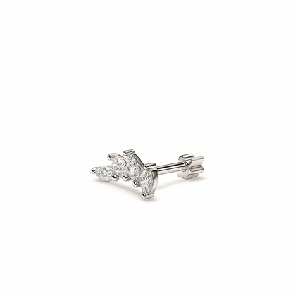 Single Piece Vine Flat-back Earring