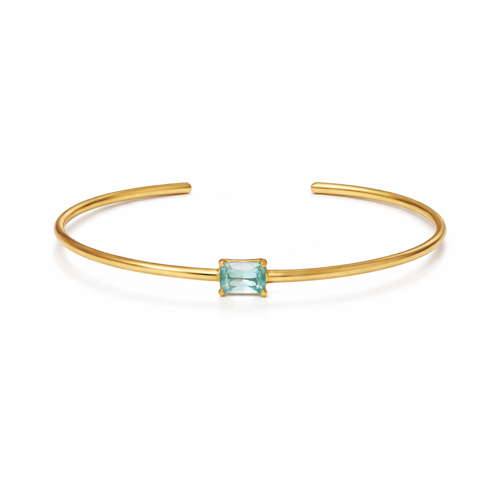 Thin One-stone Bangle