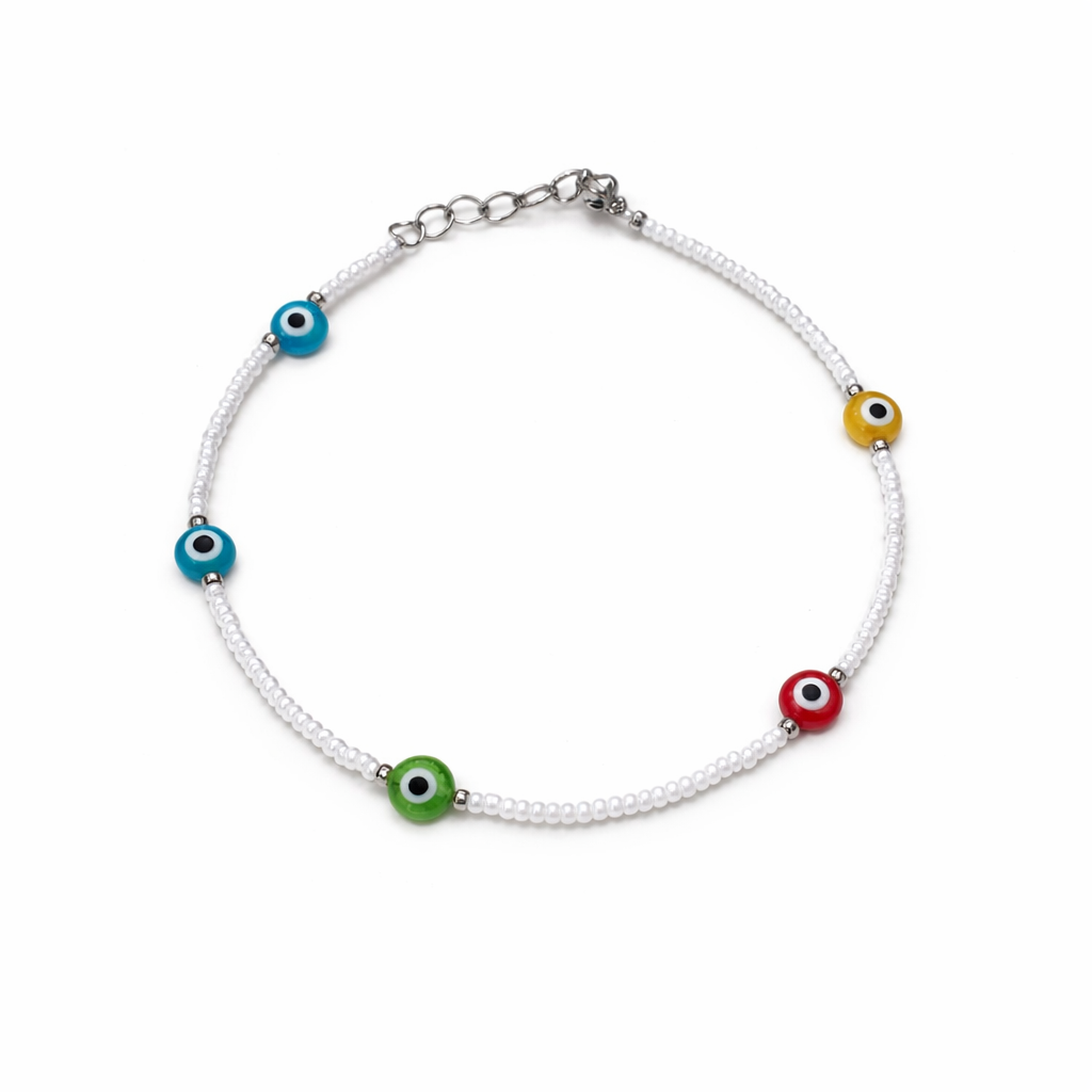 Multi-Colored Eye Anklet