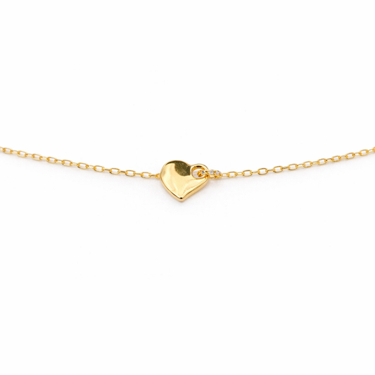 Chained Heart with Zircon Bracelet