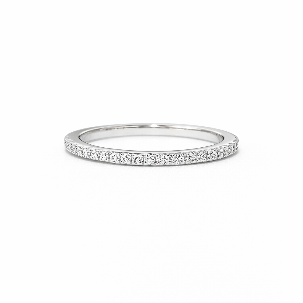 Thin Zircon Band Ring