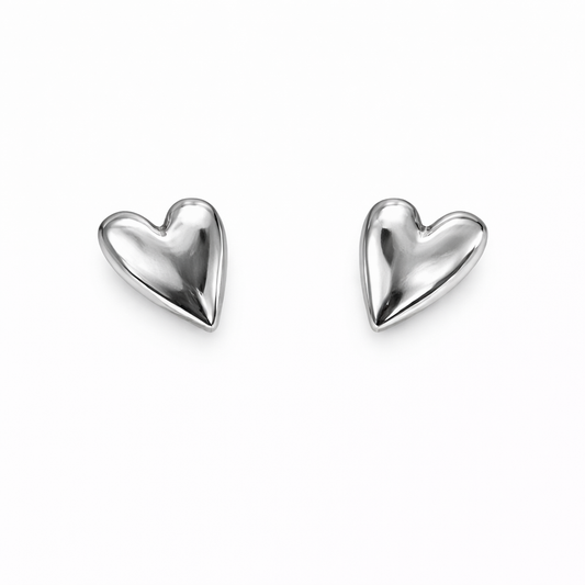 Tiny Plain Heart Earrings