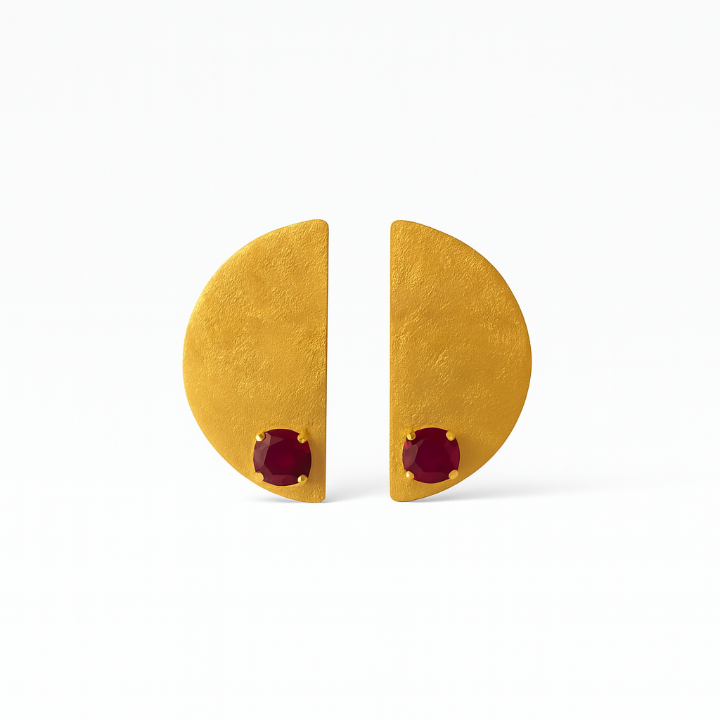 Crescent Earrings With Swarovski