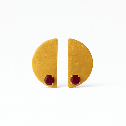 Crescent Earrings With Swarovski