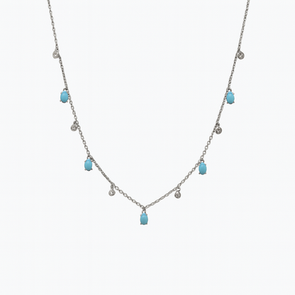 Oval Turquoise Drops Necklace