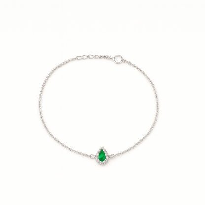 Simple Zircon Teardrop Bracelet