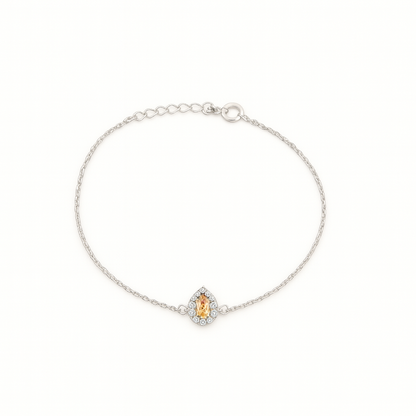 Simple Zircon Teardrop Bracelet