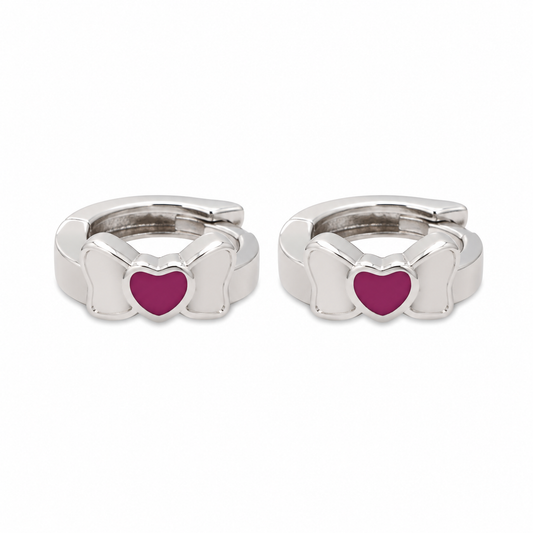 Pink Ribbon Hoops