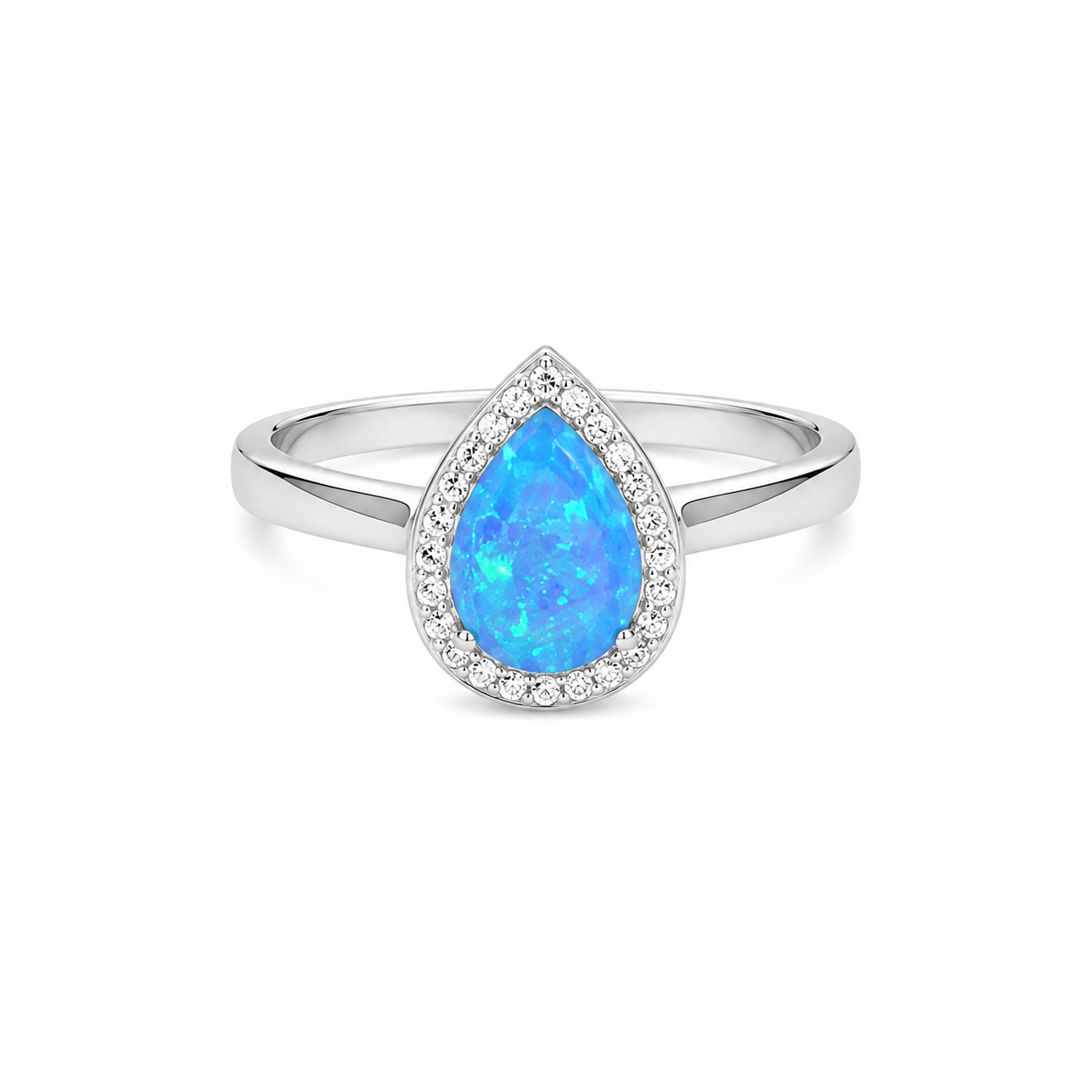 Opal Teardrop Ring