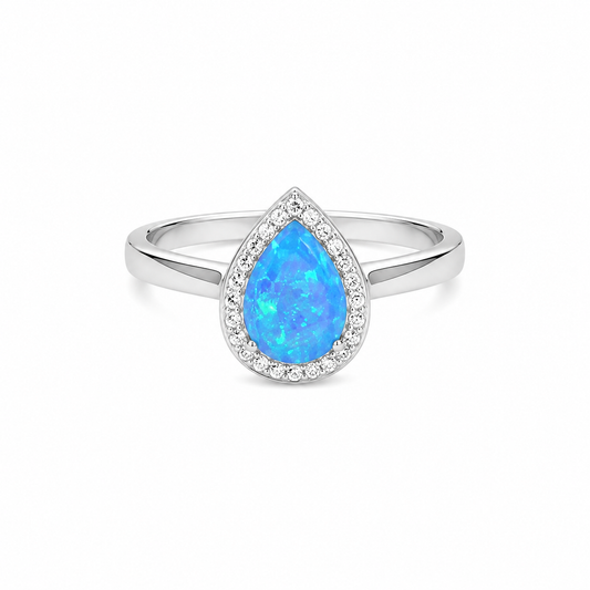 Opal Teardrop Ring