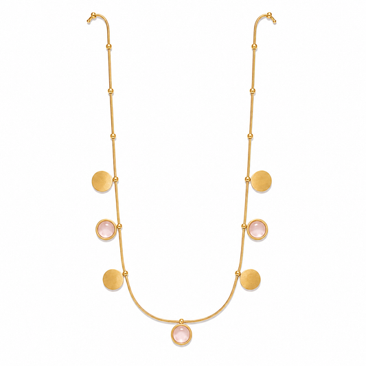 Round Pink Charms Necklace