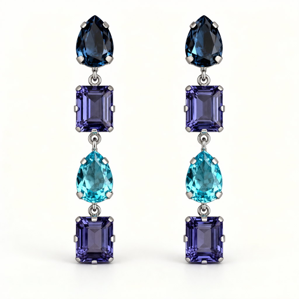 Mix Swarovski Shapes Earrings