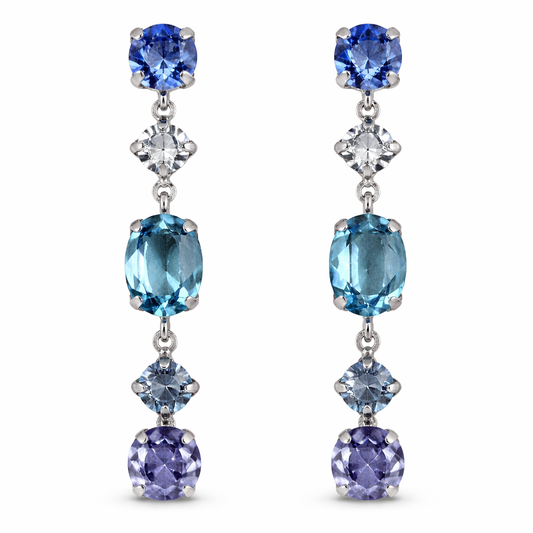 Shades of Blue Swarovski Earrings