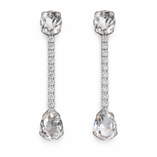Teardrop tennis Swarovski Earrings