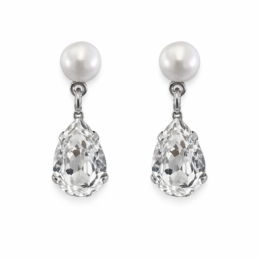 Swarovski With Pearl Earrings
