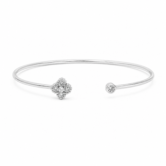 Small Clover Zircon Bangle