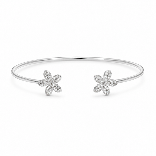 Flower Zircon Bangle