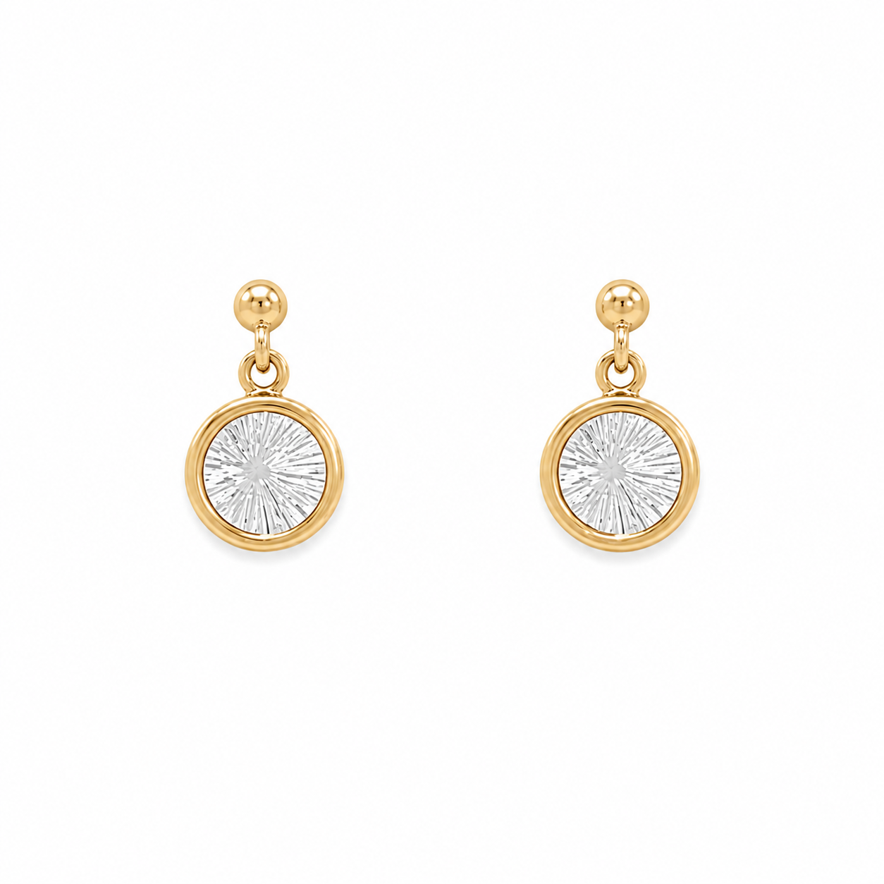 Two-Toned Round Earrings