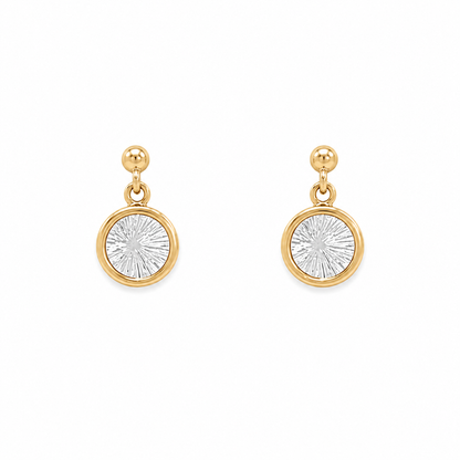 Two-Toned Round Earrings