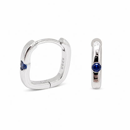 Square Zircon Hoop
