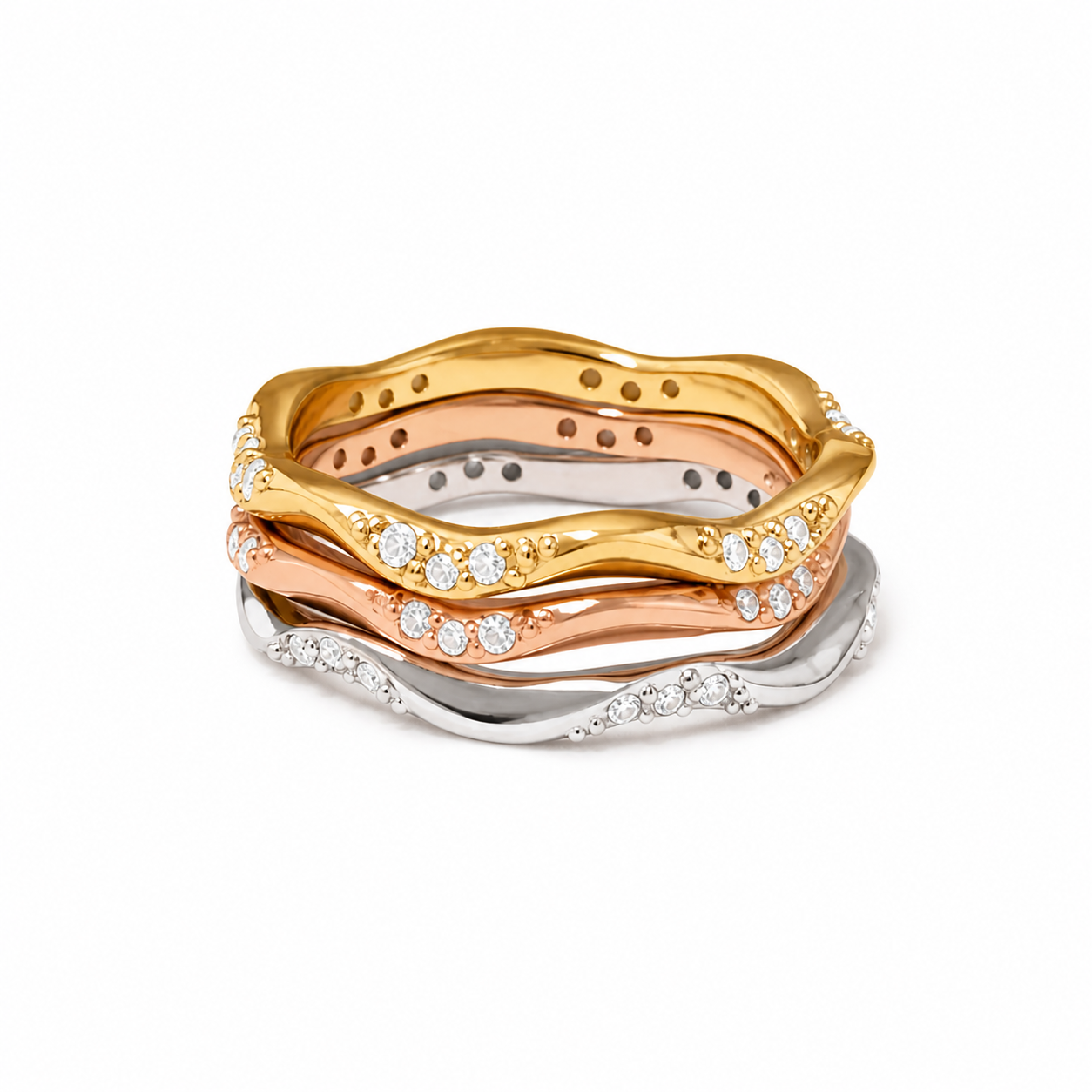 Sparkly Wave Ring