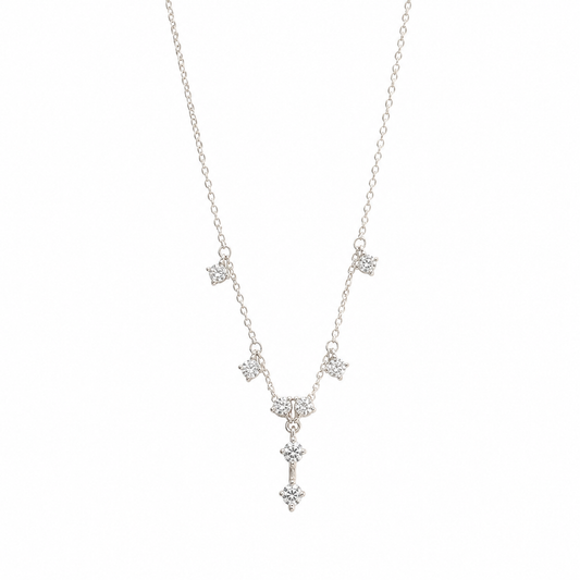 Soft Zircon Drops Necklace