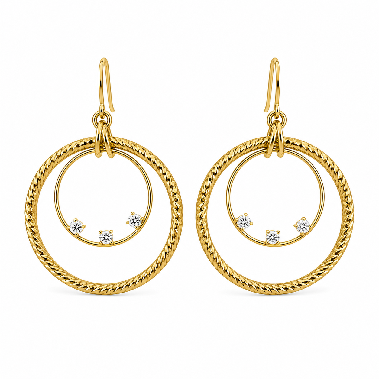 Double Circle Earrings