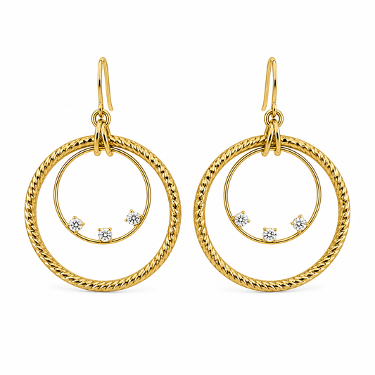 Double Circle Earrings