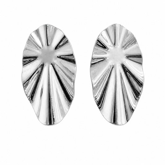 Metallic Ruffle Earrings