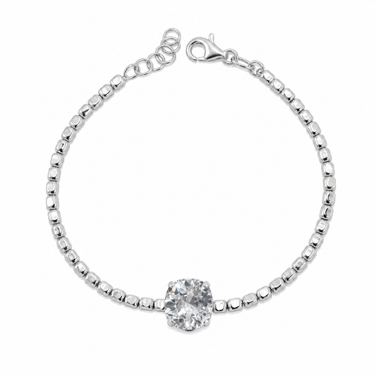 Metallic Grey Swarovski Barcelet