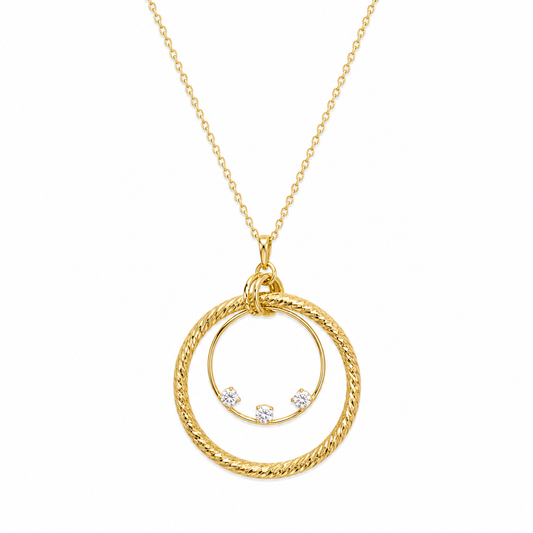 Double Circle Necklace