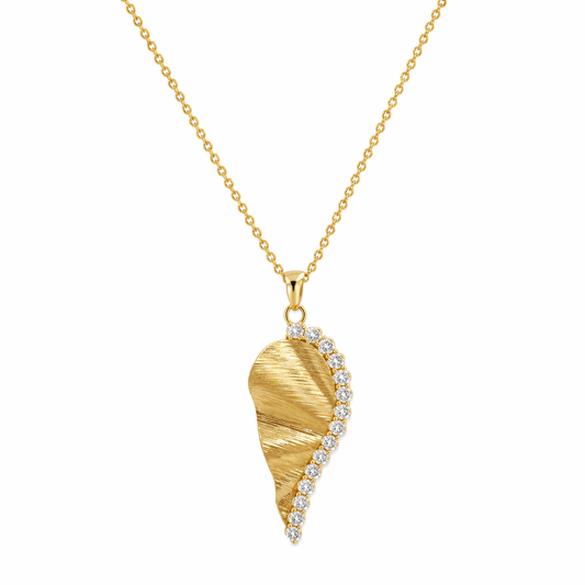Half Heart Zircon Necklace