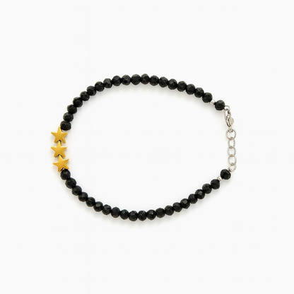 Beaded Tri-Star Hematite Bracelet