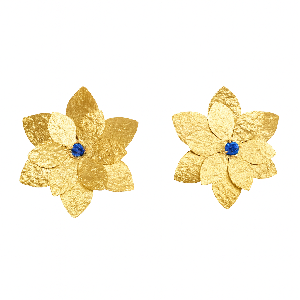 Double Lotus Flower Earrings