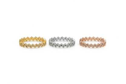 Square Triple Deck Rings