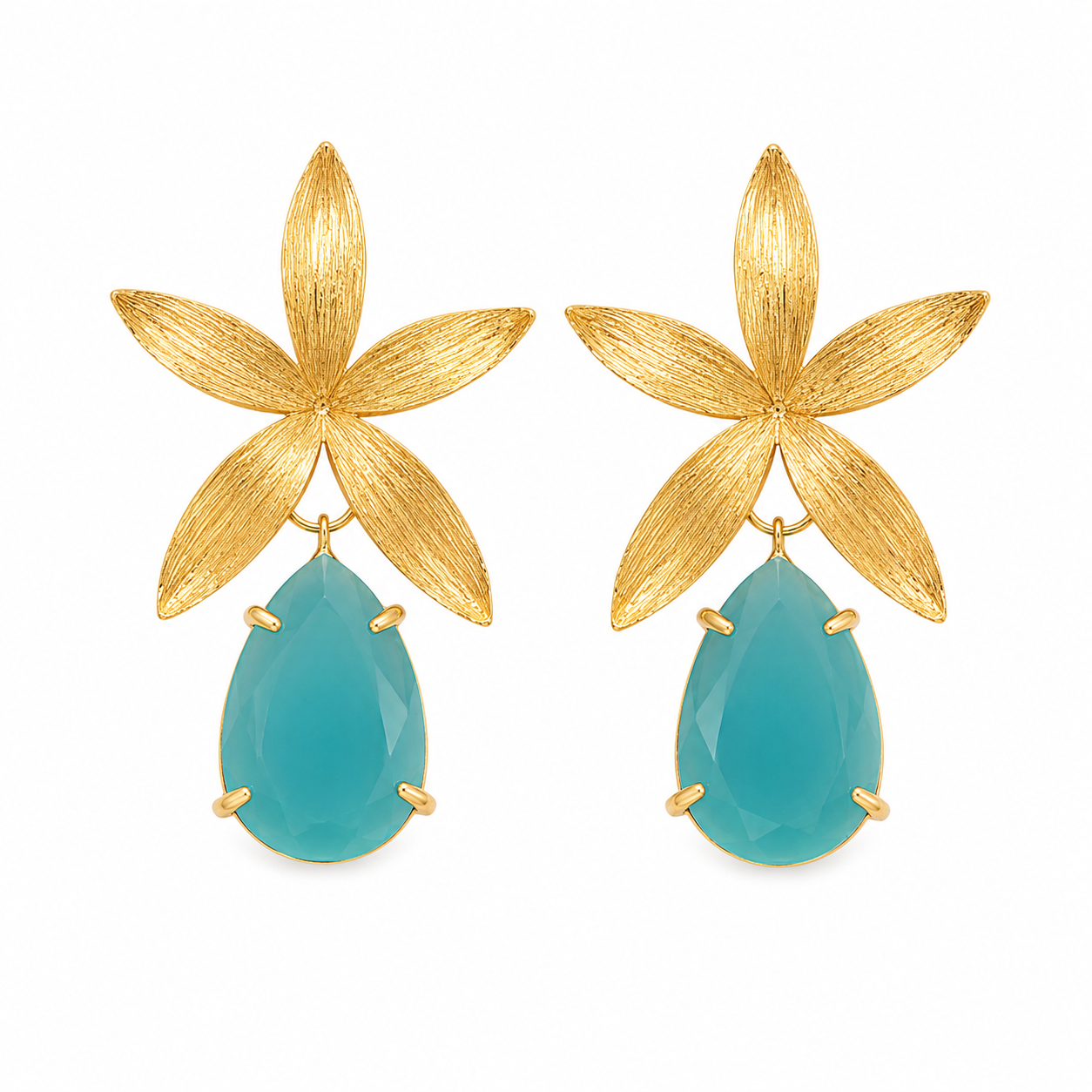 Flower Stone Earrings