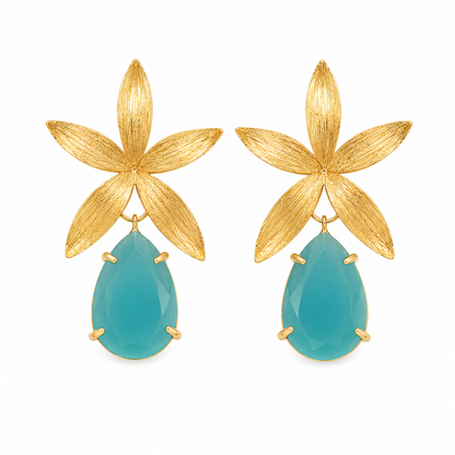 Flower Stone Earrings