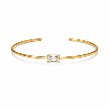 Thin One-stone Bangle