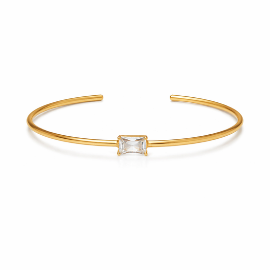 Thin One-stone Bangle