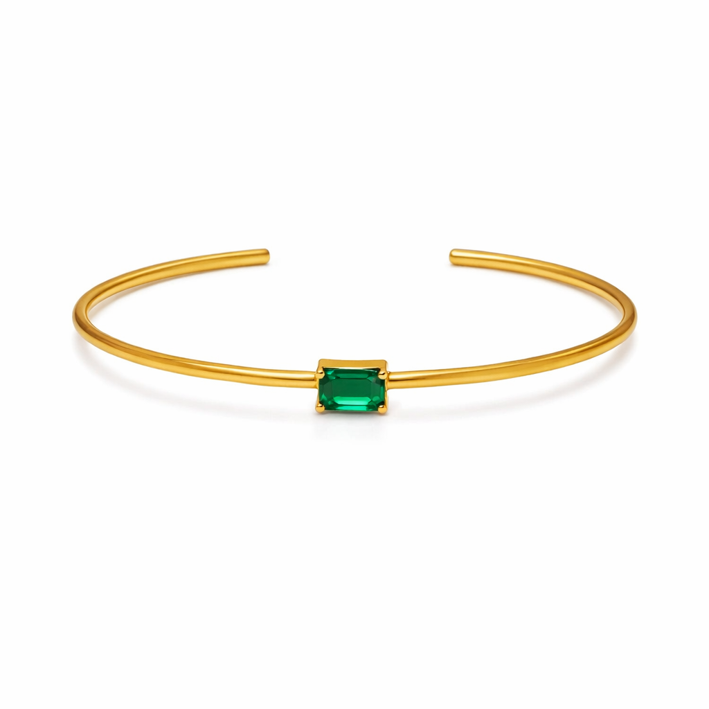 Thin One-stone Bangle