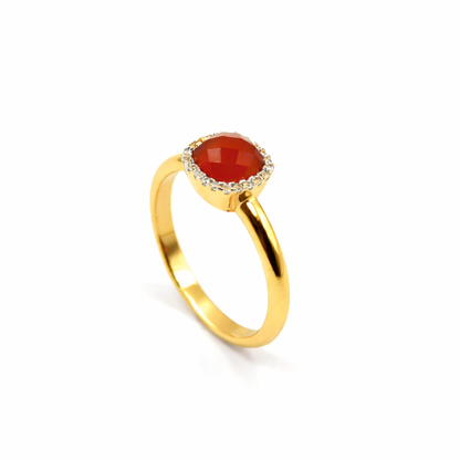 Red Gem Stone Ring