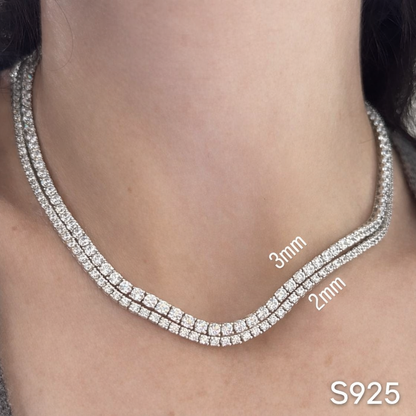 Silver Tennis Necklace