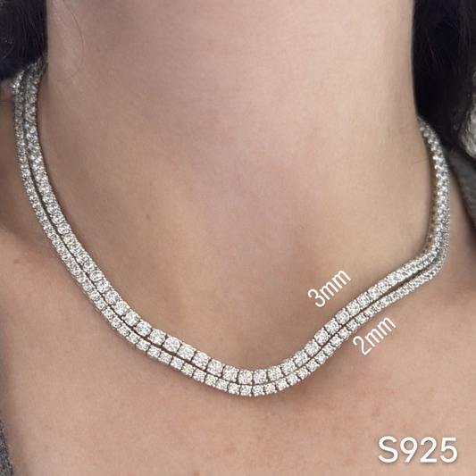 Silver Tennis Necklace
