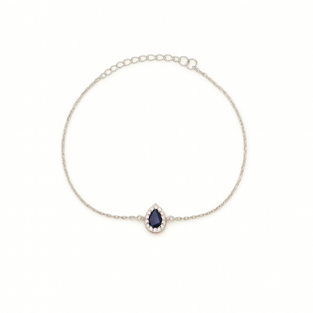 Simple Zircon Teardrop Bracelet